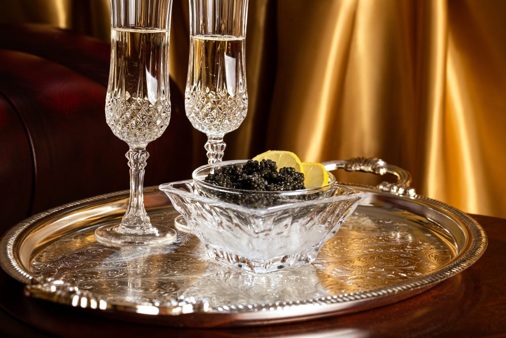 Service à caviar en cristal